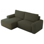 Narożnik BELLUNO L - strona lewa - ciemnozielony, boucle