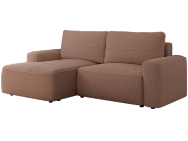 Narożnik BELLUNO L - strona lewa - różowy, boucle