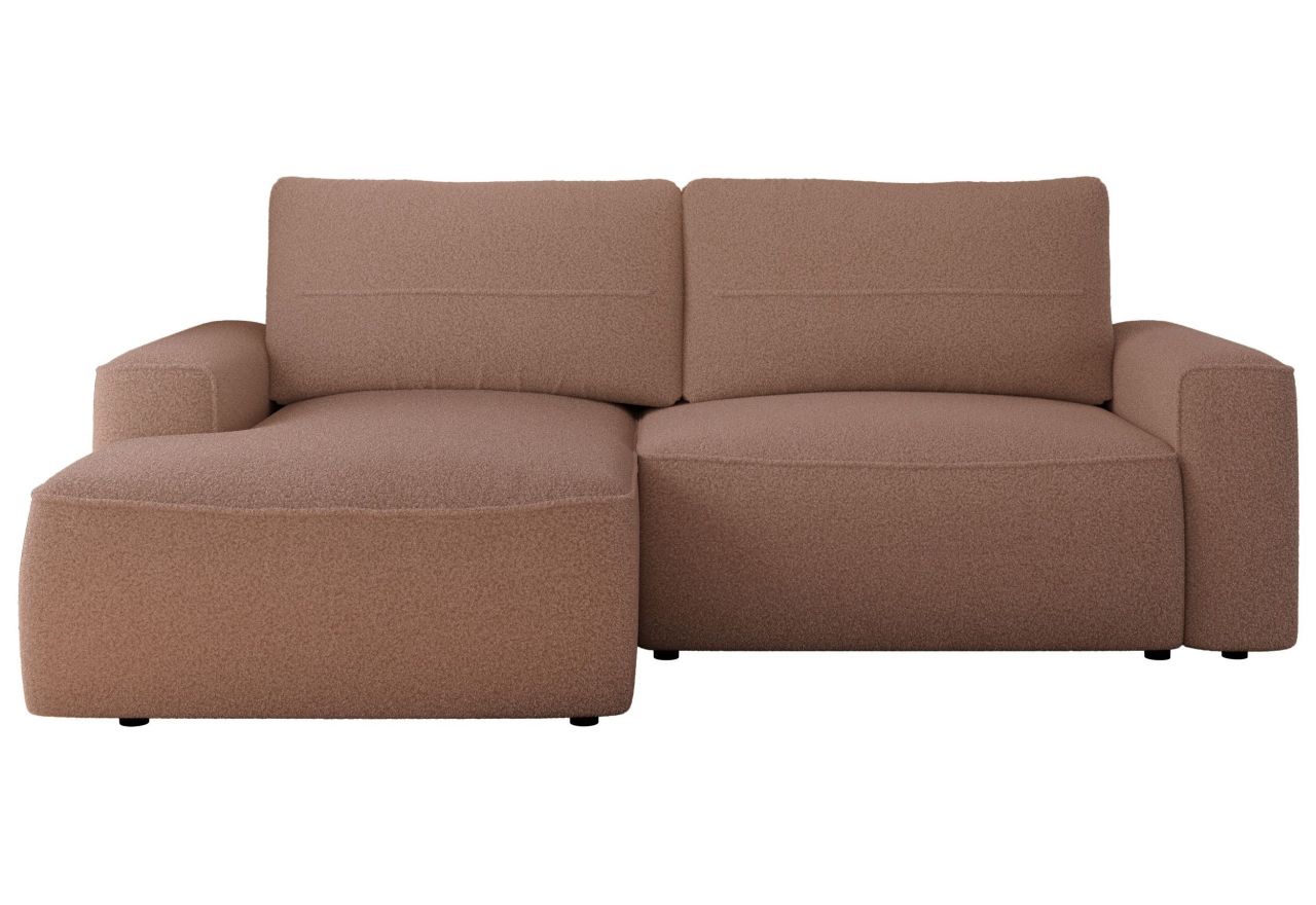 Narożnik BELLUNO L - strona lewa - różowy, boucle