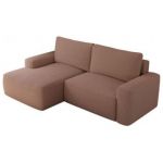 Narożnik BELLUNO L - strona lewa - różowy, boucle