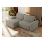 Narożnik BELLUNO L - strona lewa - szary, boucle