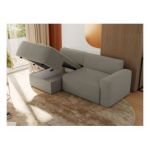 Narożnik BELLUNO L - strona lewa - szary, boucle