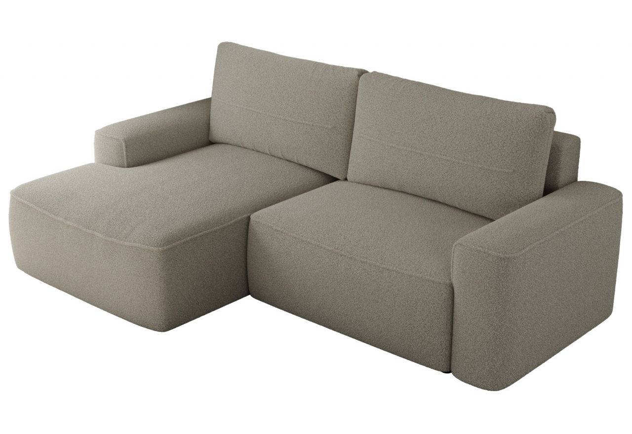 Narożnik BELLUNO L - strona lewa - szary, boucle