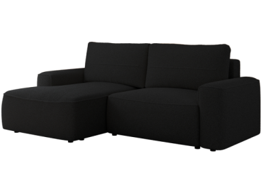 Narożnik BELLUNO L - strona lewa - czarny, boucle