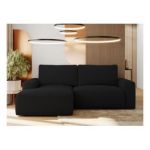 Narożnik BELLUNO L - strona lewa - czarny, boucle