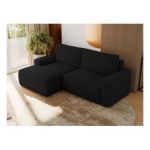 Narożnik BELLUNO L - strona lewa - czarny, boucle