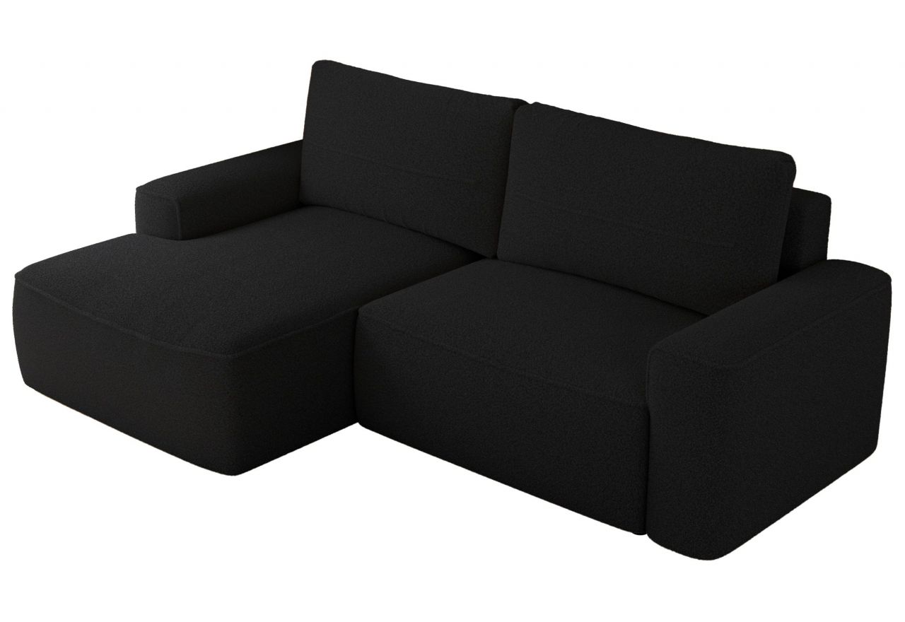 Narożnik BELLUNO L - strona lewa - czarny, boucle