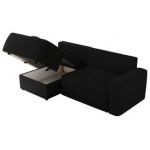 Narożnik BELLUNO L - strona lewa - czarny, boucle