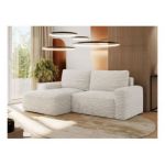 Narożnik BELLUNO L - strona lewa - beżowy, sztruks