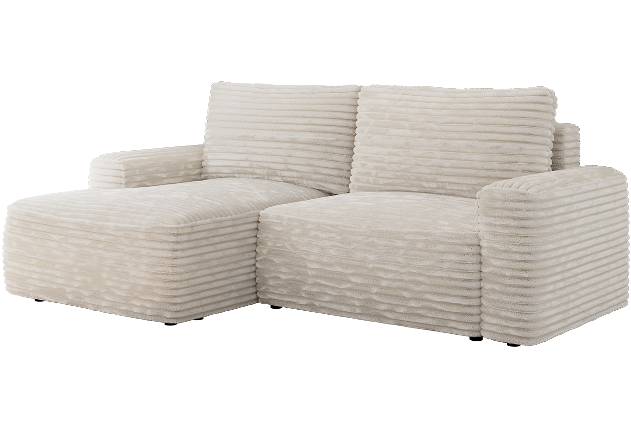 Narożnik BELLUNO L - strona lewa - beżowy, sztruks