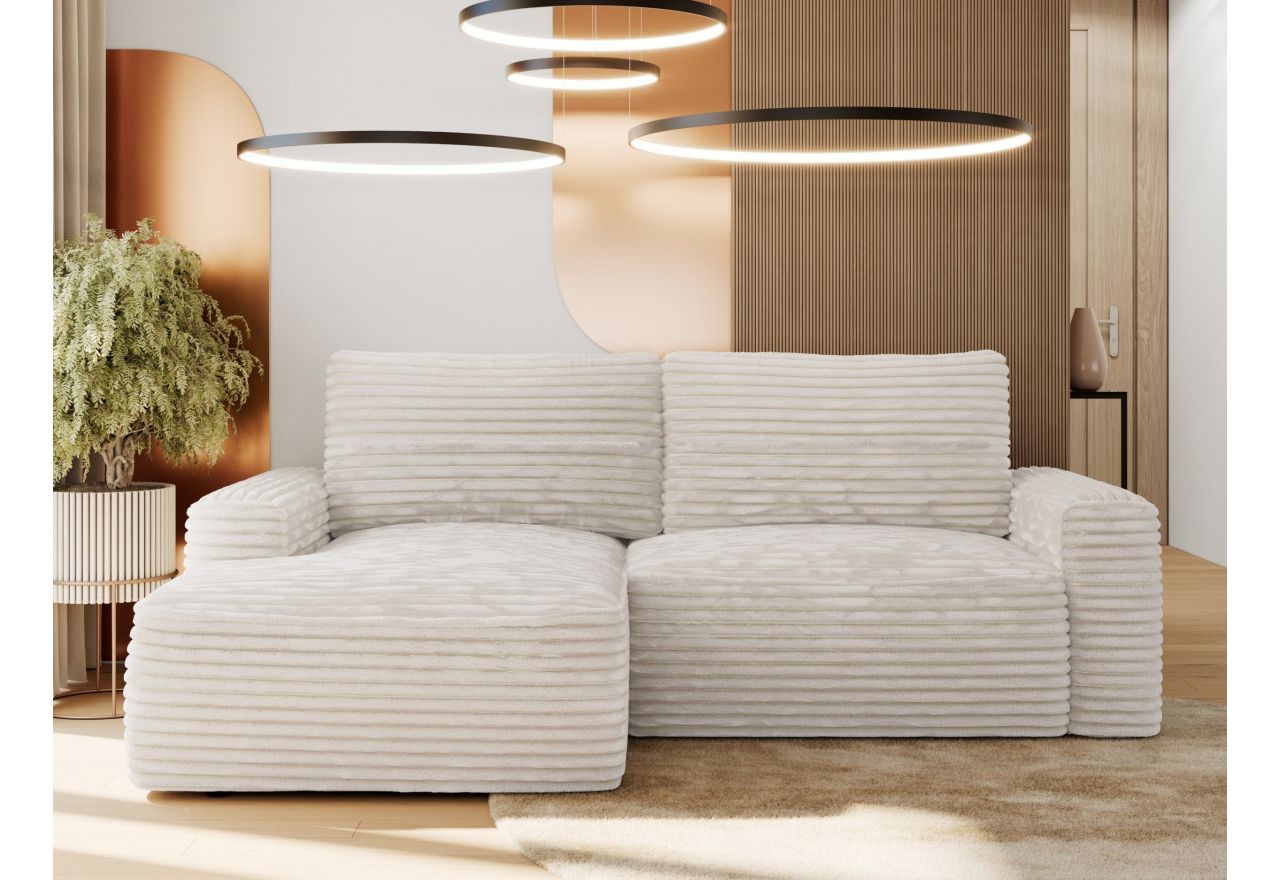 Narożnik BELLUNO L - strona lewa - beżowy, sztruks