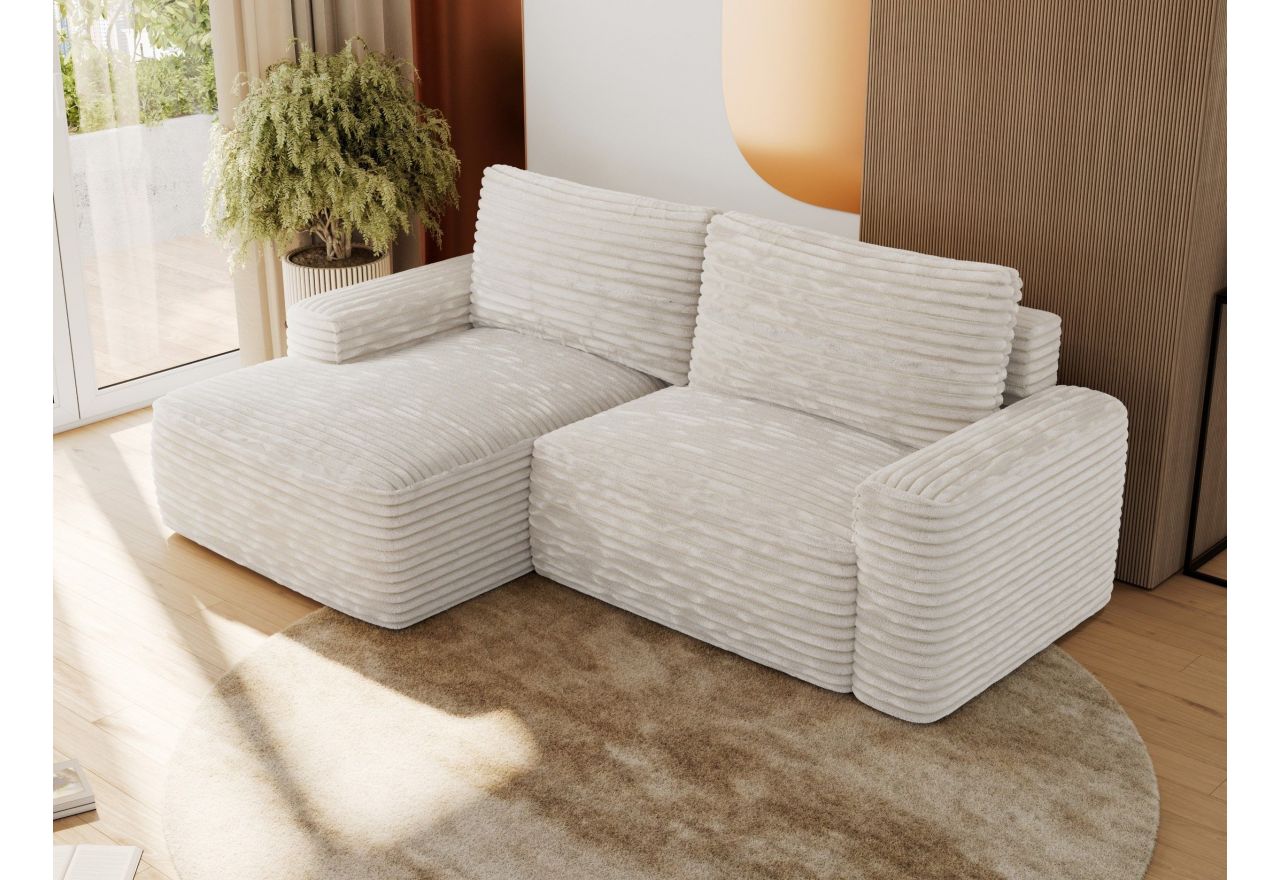 Narożnik BELLUNO L - strona lewa - beżowy, sztruks