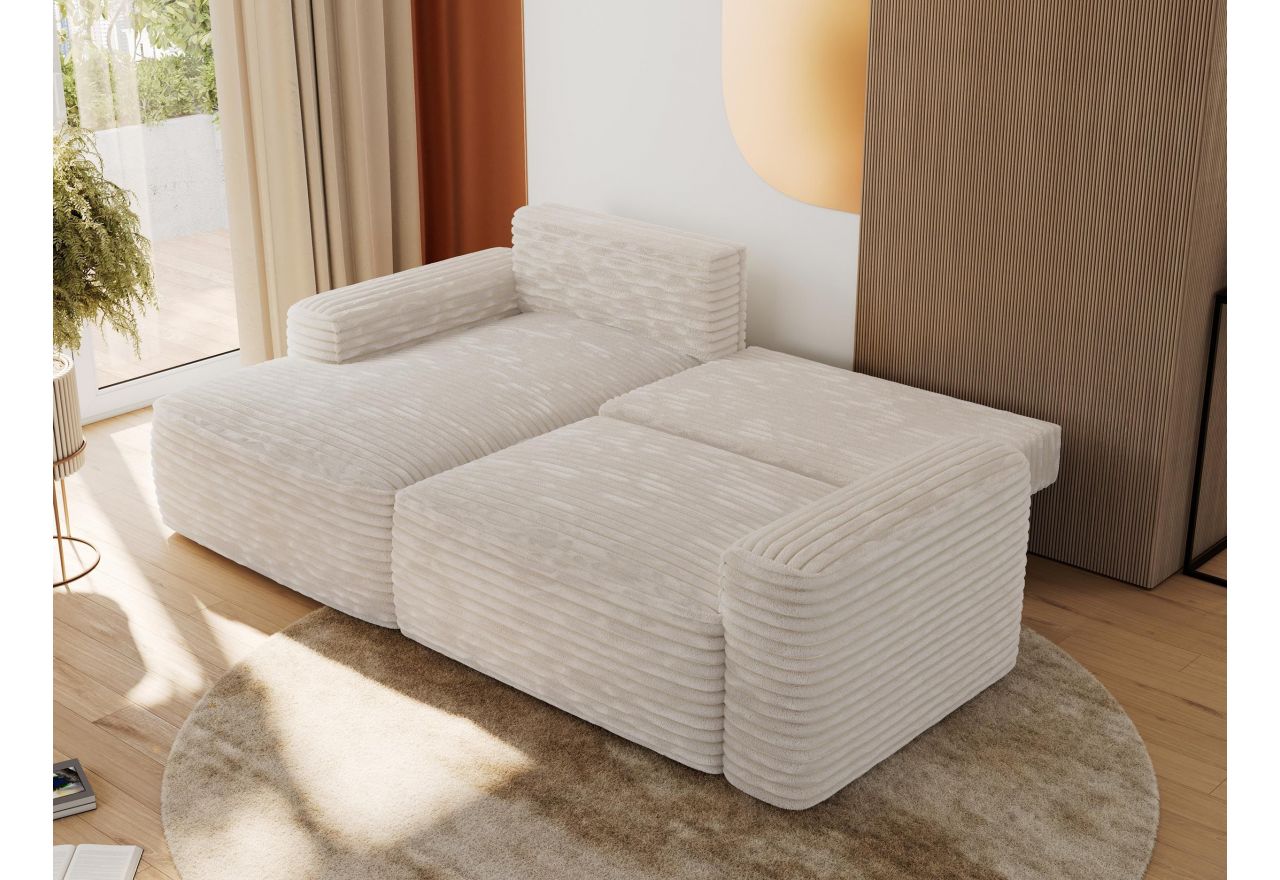 Narożnik BELLUNO L - strona lewa - beżowy, sztruks