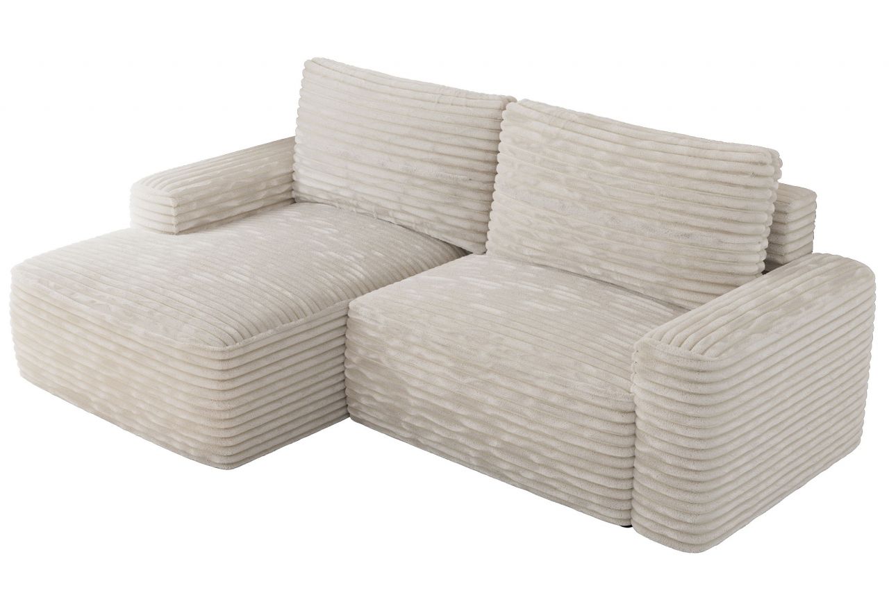 Narożnik BELLUNO L - strona lewa - beżowy, sztruks