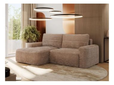 Narożnik BELLUNO L - strona lewa - brązowy, sztruks