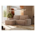 Narożnik BELLUNO L - strona lewa - brązowy, sztruks