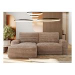 Narożnik BELLUNO L - strona lewa - brązowy, sztruks