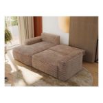 Narożnik BELLUNO L - strona lewa - brązowy, sztruks