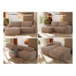 Narożnik BELLUNO L - strona lewa - brązowy, sztruks