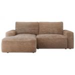 Narożnik BELLUNO L - strona lewa - brązowy, sztruks