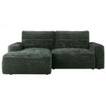 Narożnik BELLUNO L - strona lewa - ciemnozielony, sztruks