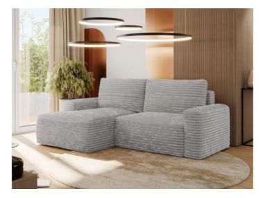 Narożnik BELLUNO L - strona lewa - jasnoszary, sztruks