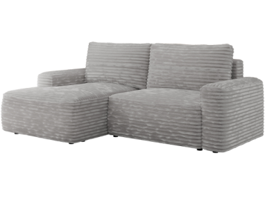 Narożnik BELLUNO L - strona lewa - jasnoszary, sztruks