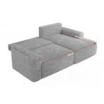 Narożnik BELLUNO L - strona lewa - jasnoszary, sztruks