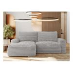 Narożnik BELLUNO L - strona lewa - jasnoszary, sztruks