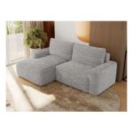 Narożnik BELLUNO L - strona lewa - jasnoszary, sztruks