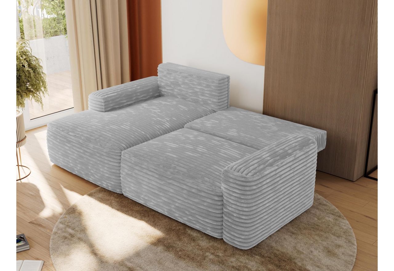 Narożnik BELLUNO L - strona lewa - jasnoszary, sztruks