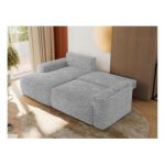 Narożnik BELLUNO L - strona lewa - jasnoszary, sztruks