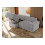 Narożnik BELLUNO L - strona lewa - jasnoszary, sztruks