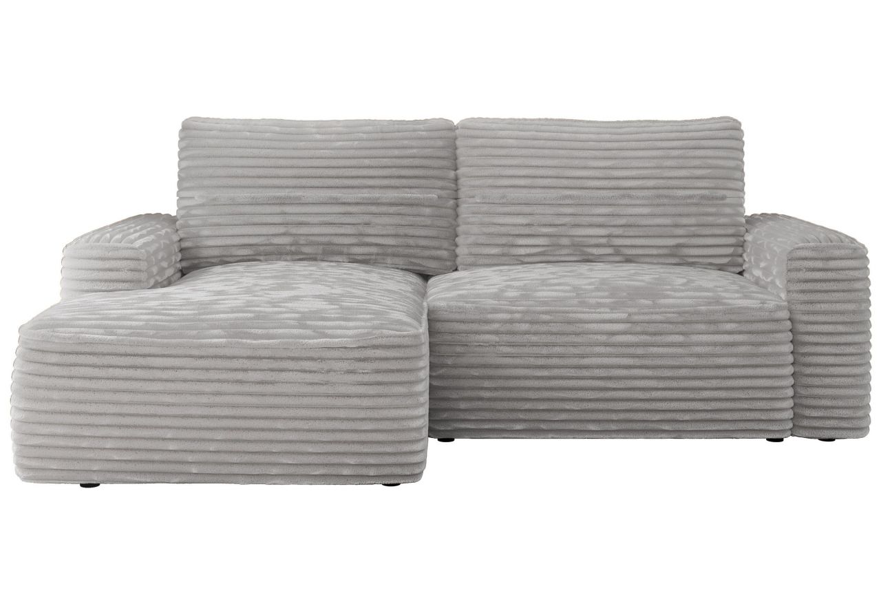 Narożnik BELLUNO L - strona lewa - jasnoszary, sztruks