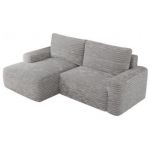 Narożnik BELLUNO L - strona lewa - jasnoszary, sztruks