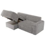 Narożnik BELLUNO L - strona lewa - jasnoszary, sztruks