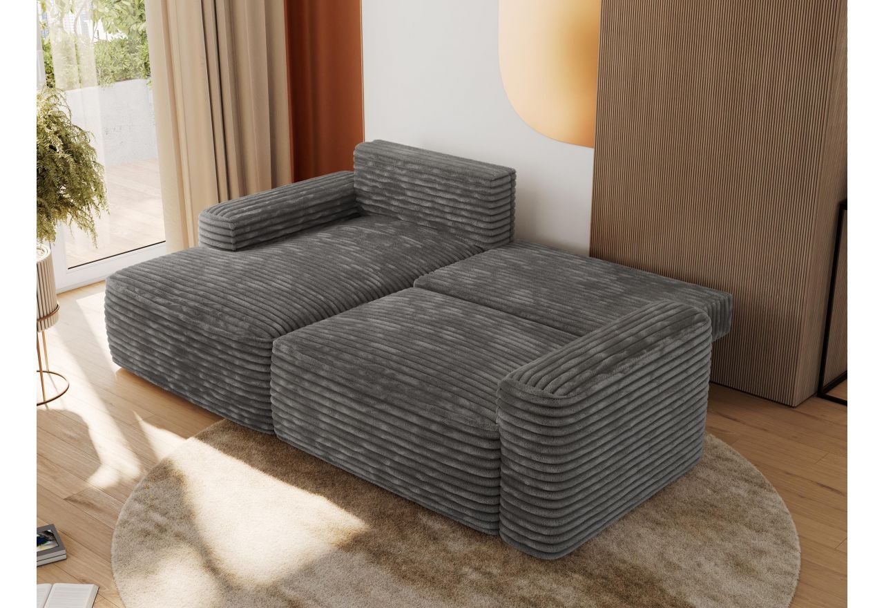 Narożnik BELLUNO L - strona lewa - szary, sztruks