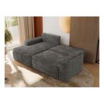 Narożnik BELLUNO L - strona lewa - szary, sztruks