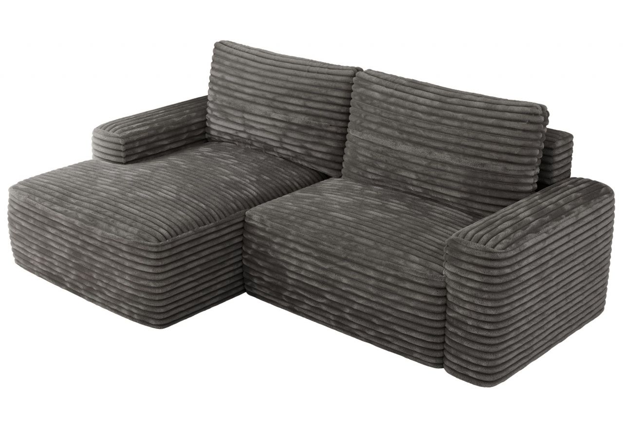 Narożnik BELLUNO L - strona lewa - szary, sztruks