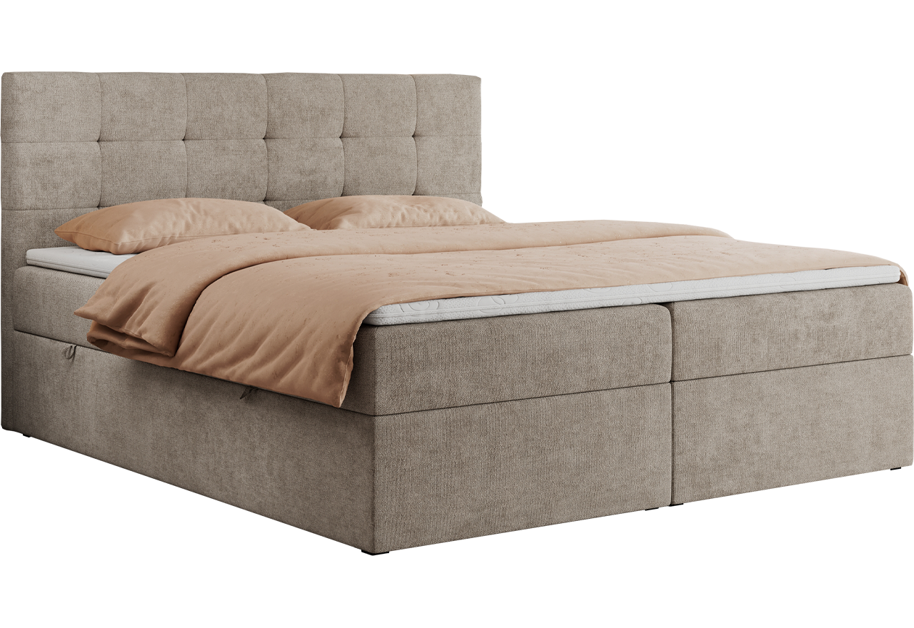 Łóżko kontynentalne CENTOS 120x200 - Matana 17 - beżowy - OUTLETU