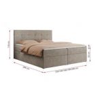 Łóżko kontynentalne CENTOS 120x200 - Matana 17 - beżowy - OUTLETU