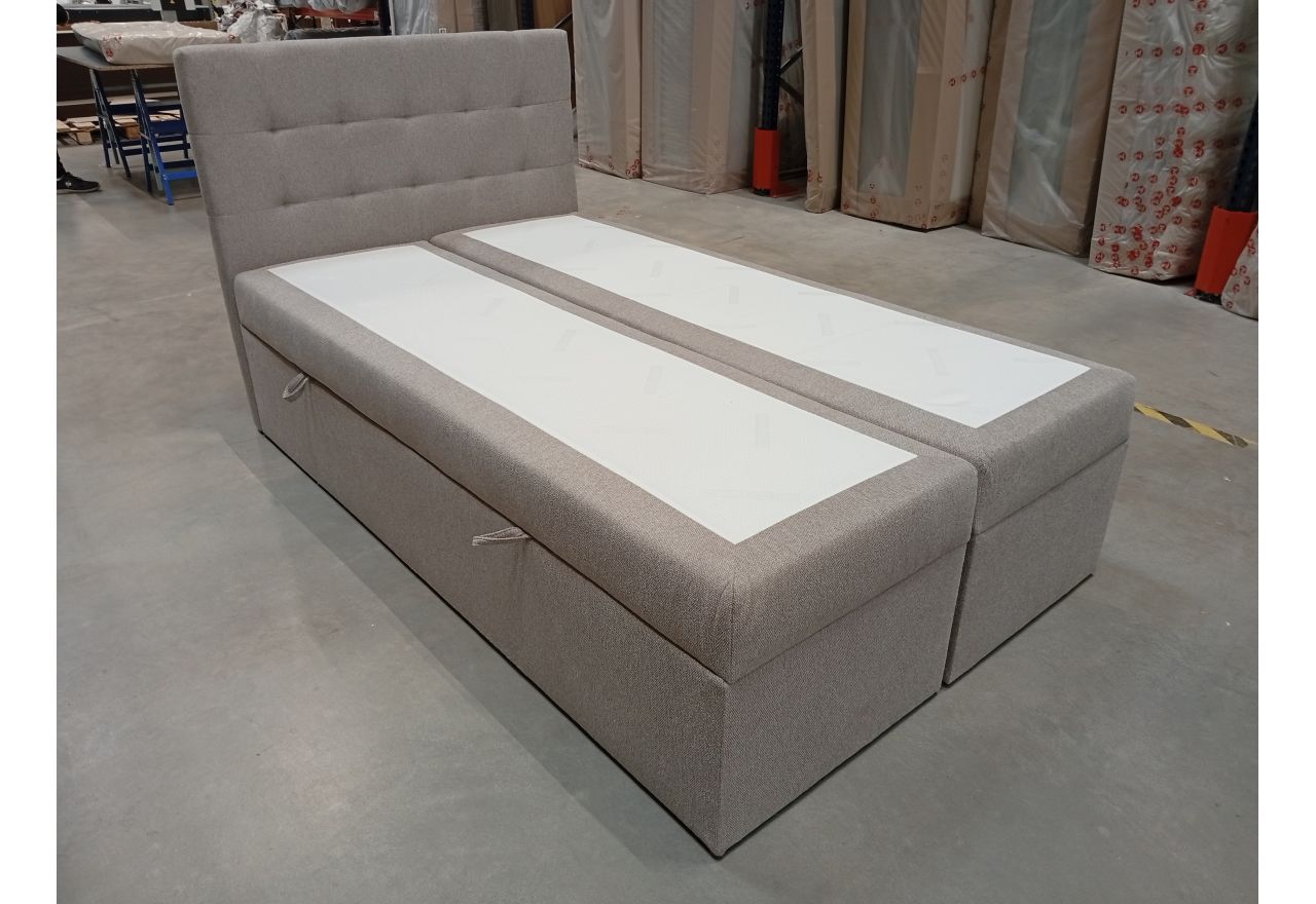 Łóżko kontynentalne CENTOS 120x200 - Matana 17 - beżowy - OUTLETU