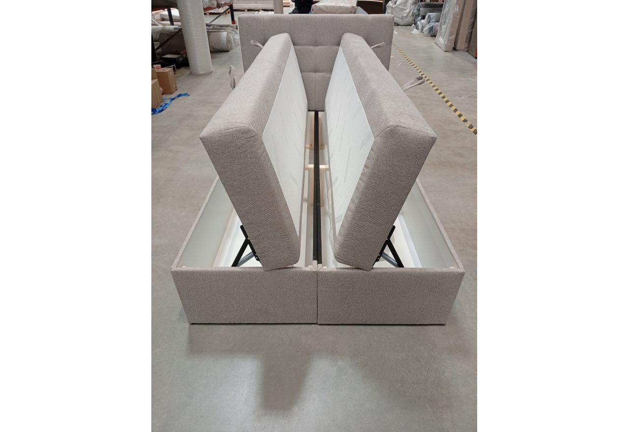 Łóżko kontynentalne CENTOS 120x200 - Matana 17 - beżowy - OUTLETU