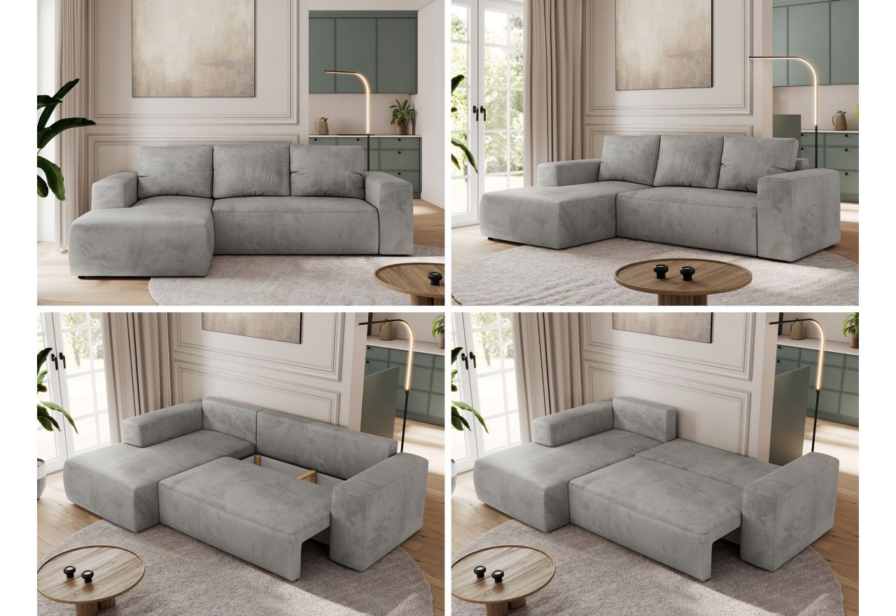 Narożnik TRENTINO L - Monolith 84 - jasny szary - OUTLET