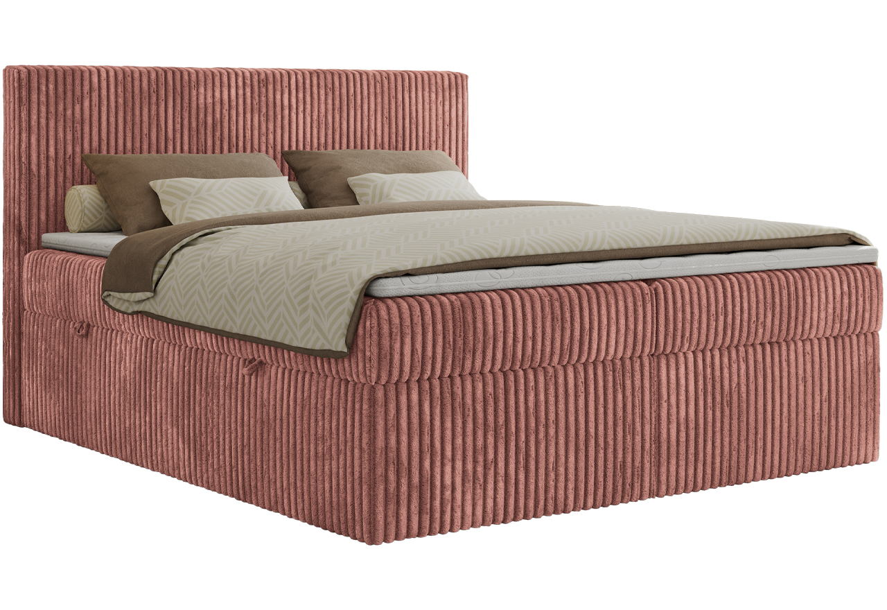 Łóżko kontynentalne TILIANO 200x200 - Tilia 62 - różowy - OUTLET