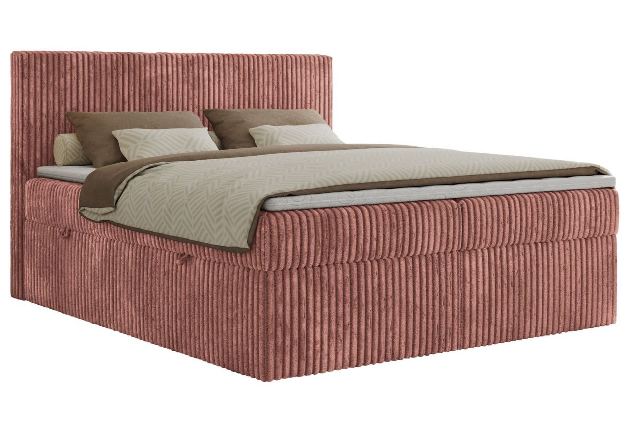 Łóżko kontynentalne TILIANO 200x200 - Tilia 62 - różowy - OUTLET