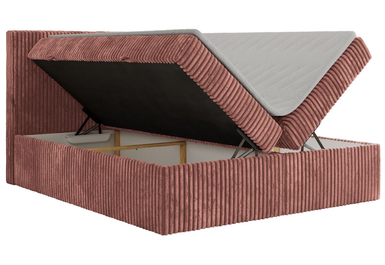 Łóżko kontynentalne TILIANO 200x200 - Tilia 62 - różowy - OUTLET