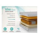 Materac pocket VIRE 140x200 cm - H3/H4 - pokrowiec SIVO - OUTLET