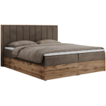 Łóżko kontynentalne BELLISSIMO 160x200 - Monolith 15 - brązowy - OUTLET