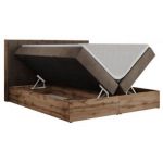 Łóżko kontynentalne BELLISSIMO 160x200 - Monolith 15 - brązowy - OUTLET